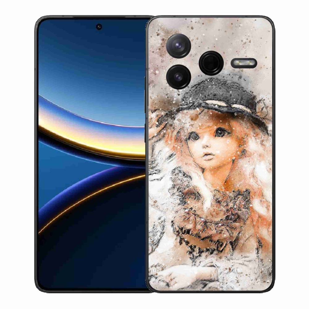 Gél borítás mmCase a Xiaomi Poco F7 Pro számára - lány kalapban