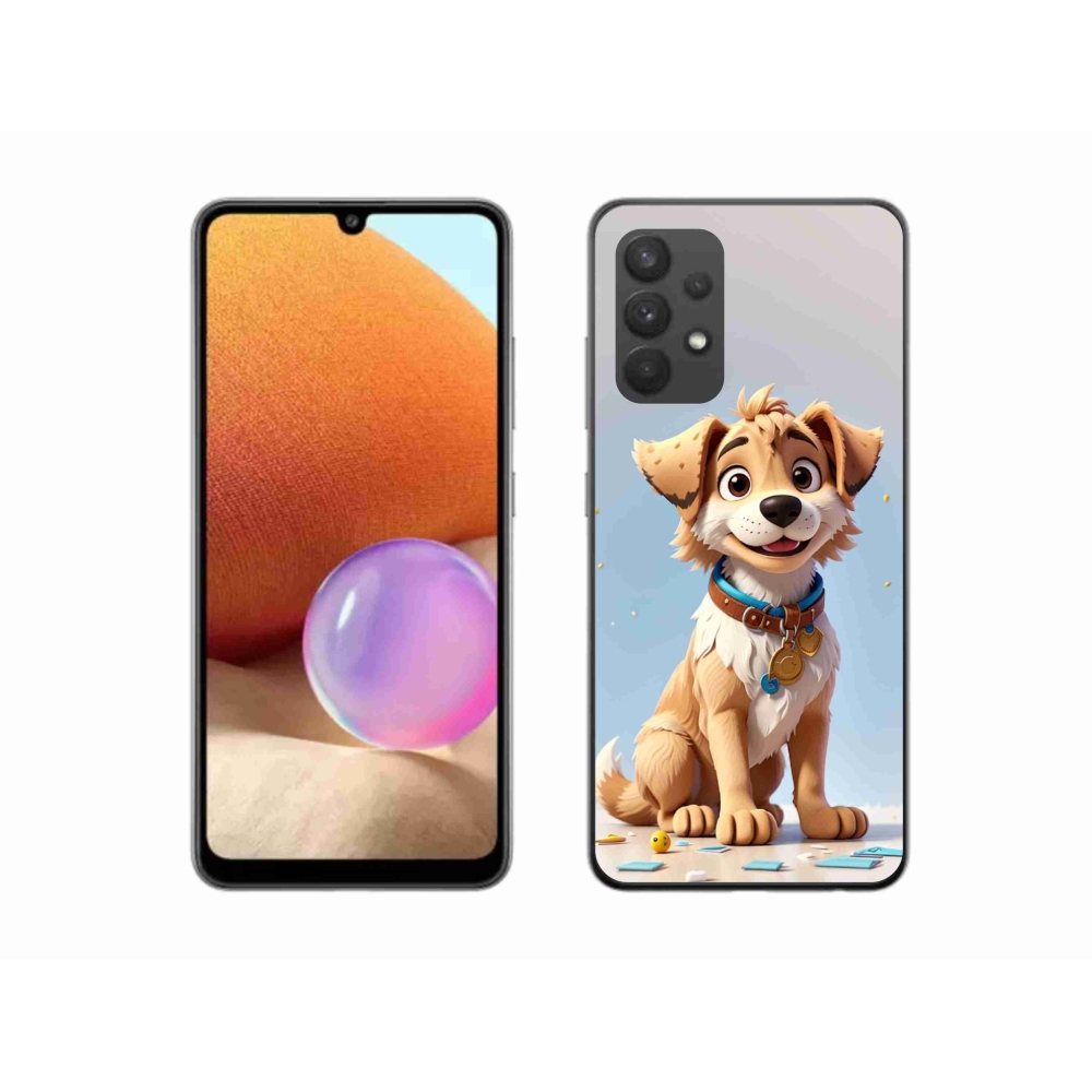 Gél borítás mmCase Samsung Galaxy A32 4G - rajzfilm kölyökkutya