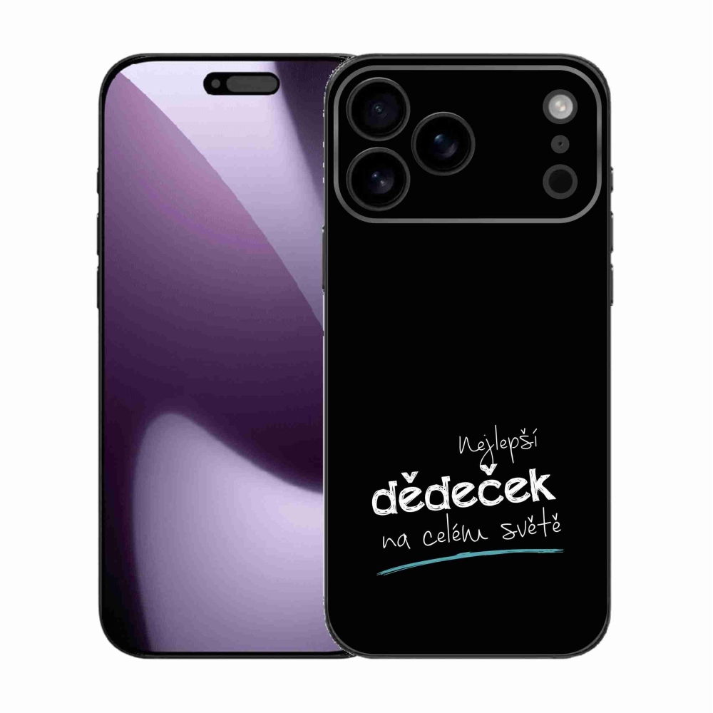 Gél borítás mmCase iPhone 17 Pro Max készülékhez - Legjobb nagypapa 3 Fekete háttér