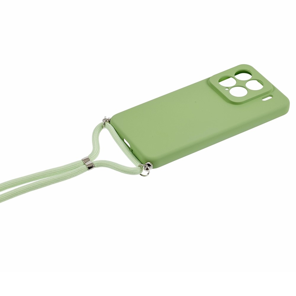 Bélés zselés tok zsinórral Xiaomi 15 - világoszöld
