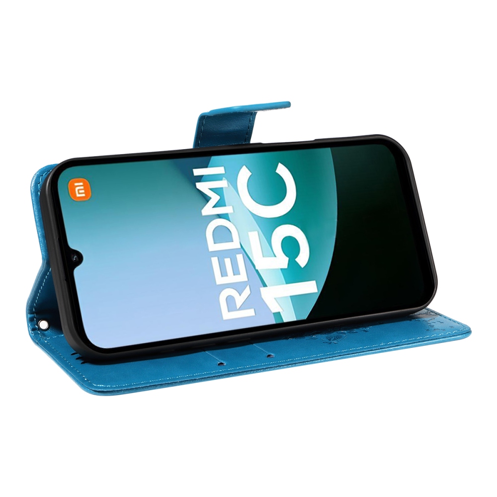 Fák könyve tok Xiaomi Redmi 15C 4G/5G (173mm) - kék