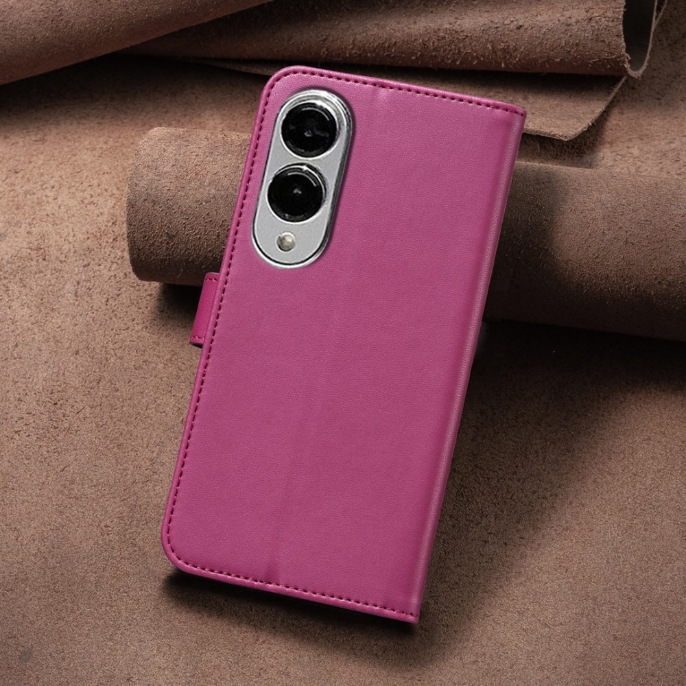 Clover könyv tok Samsung Galaxy S25 Edge készülékhez - rózsaszínű