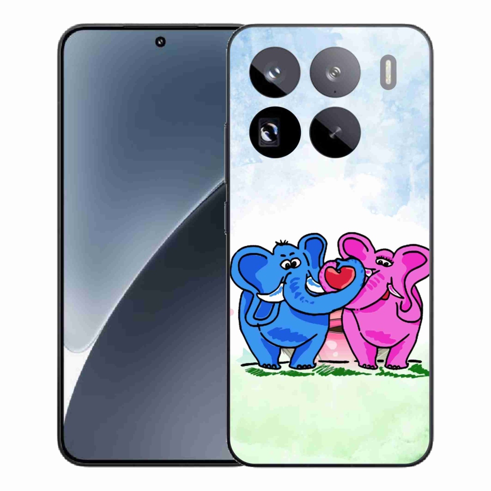 Gél borítás mmCase a Xiaomi 15 Pro-hoz - szerelmes elefántok