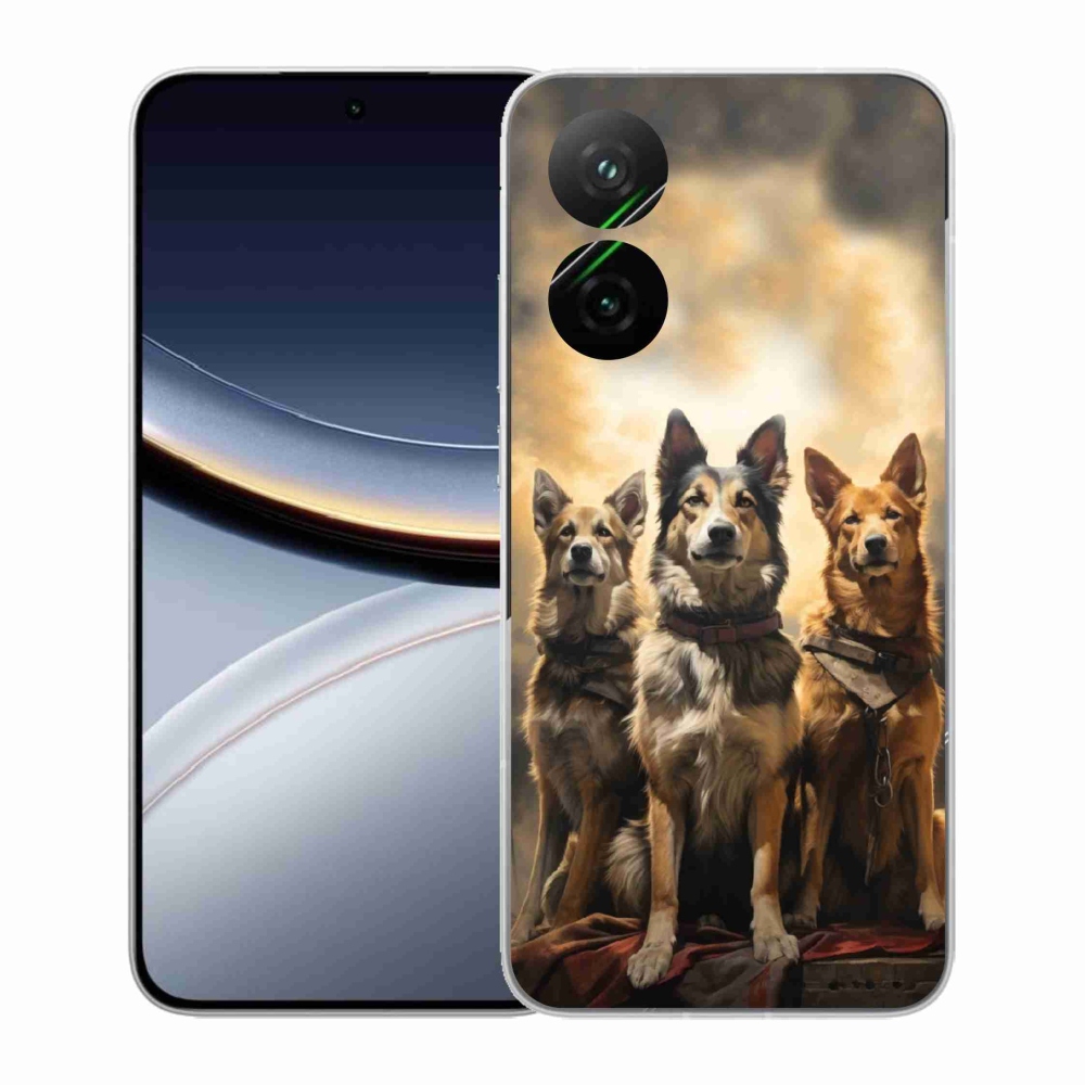 Gél borítás mmCase a Xiaomi Poco F7 5G számára - három kutya