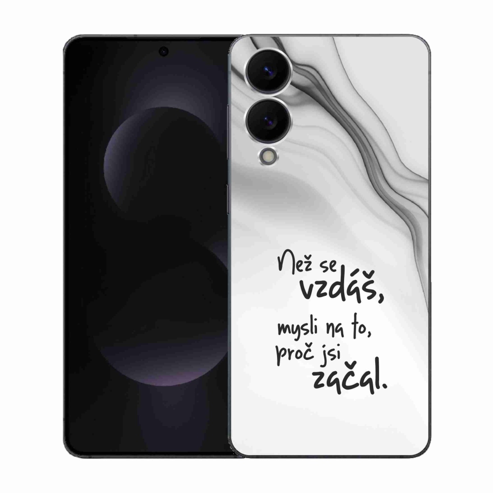 Gél borítás mmCase Samsung Galaxy S25 Edge készülékhez - idézet 2 fehér háttér