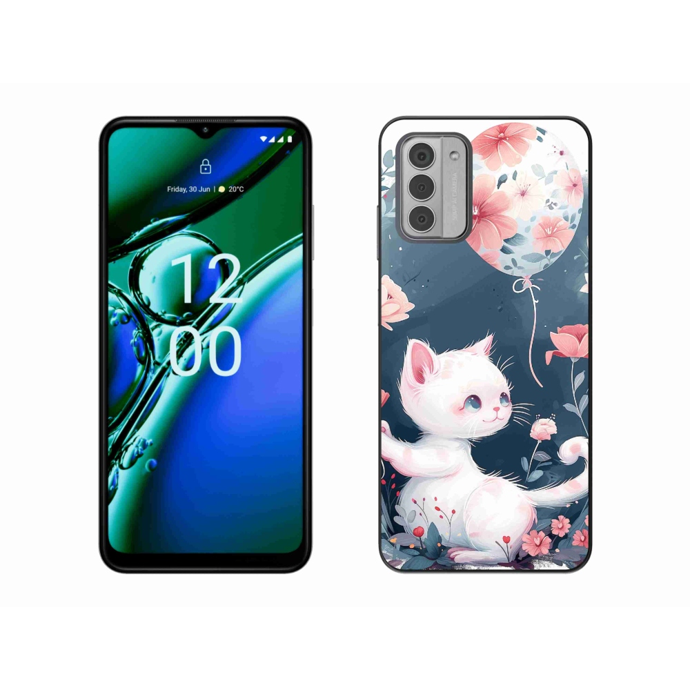 Zselés borítás mmCase a Nokia G42 készülékhez - cica lufival