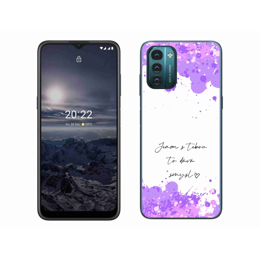 Zselés borító mmCase a Nokia G11/G21 készülékhez - szerelmes szöveg fehér háttérrel