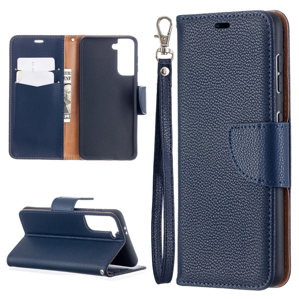 Tárcás könyv tok Samsung Galaxy S21 - kék