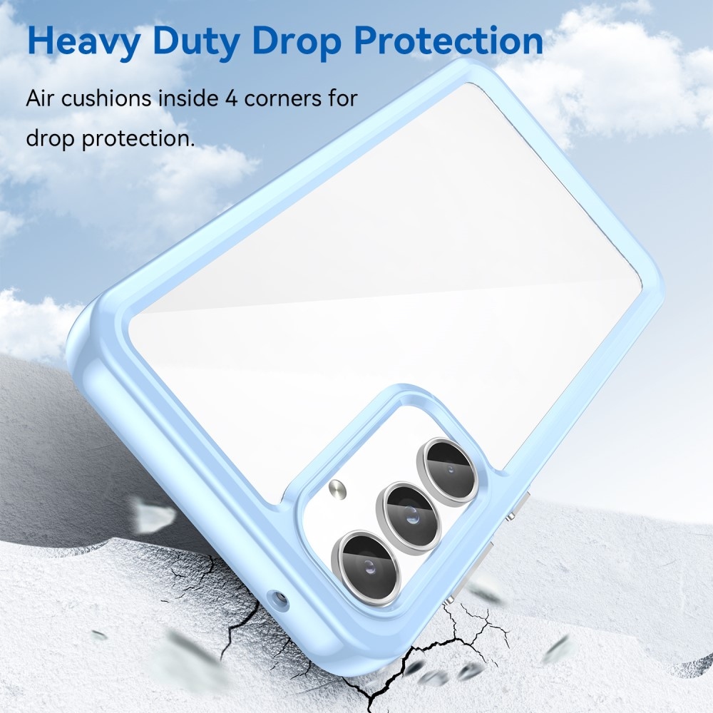 Gél tok kemény hátlappal Samsung Galaxy A55 5G készülékhez - kék