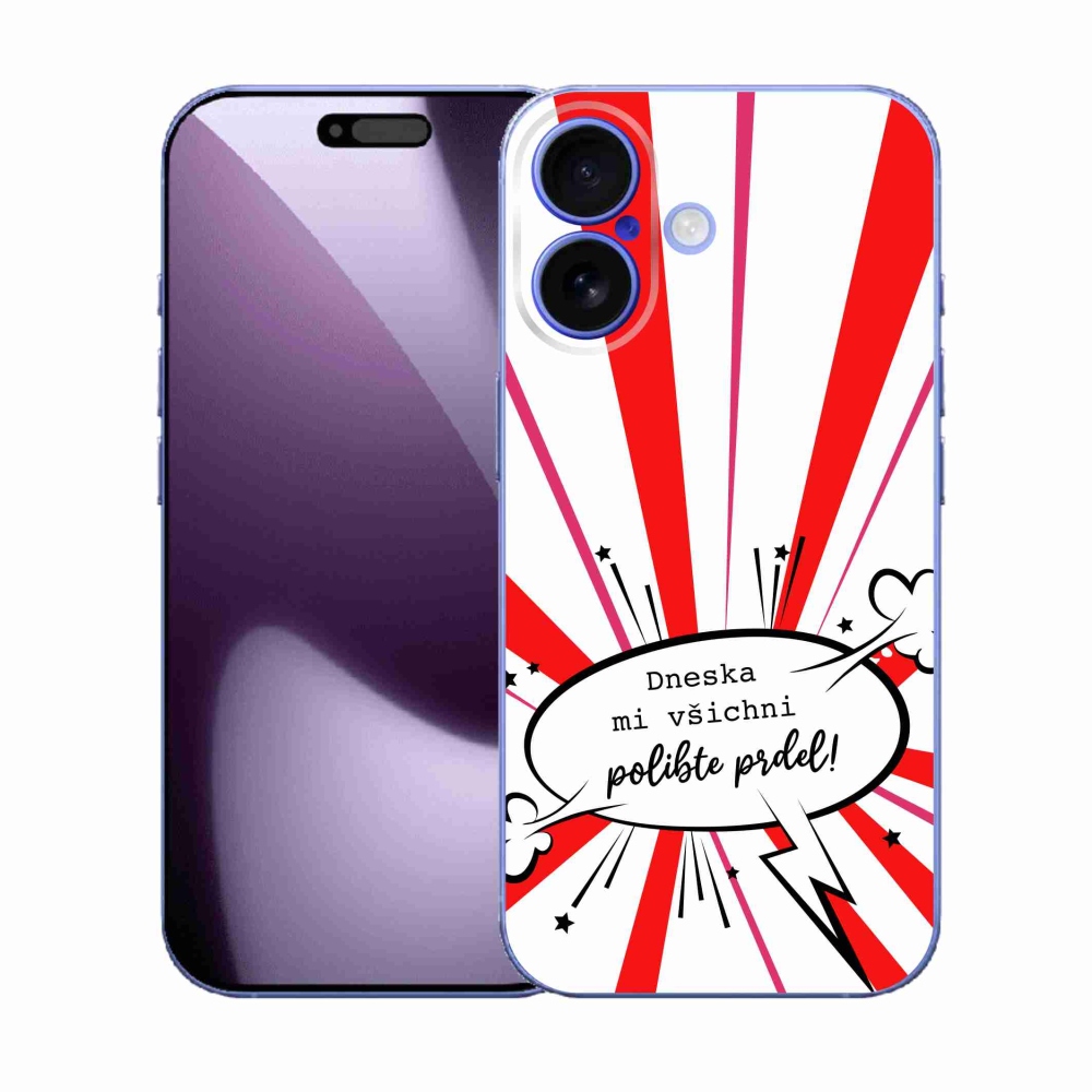 Gél borító mmCase iPhone 17 készülékhez - vicces szöveg 15 fehér háttér