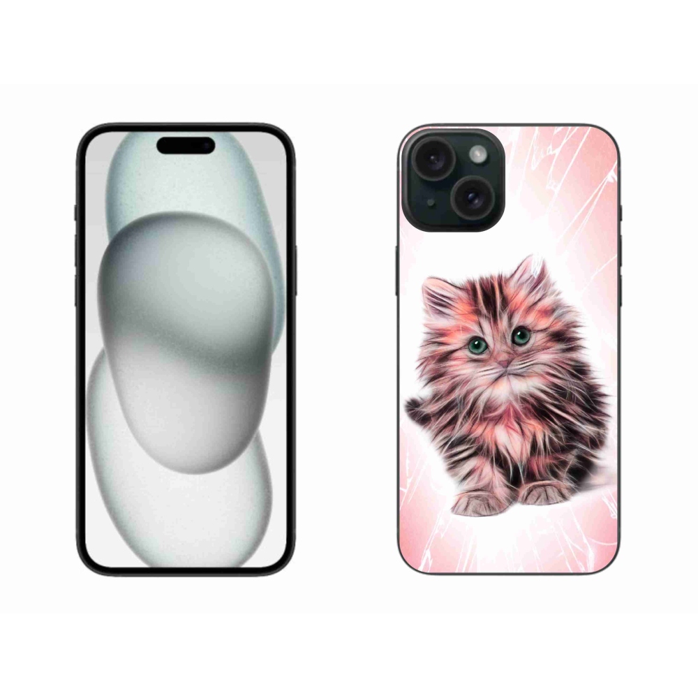 Gél borítás mmCase iPhone 15 Plus készülékhez - aranyos cica