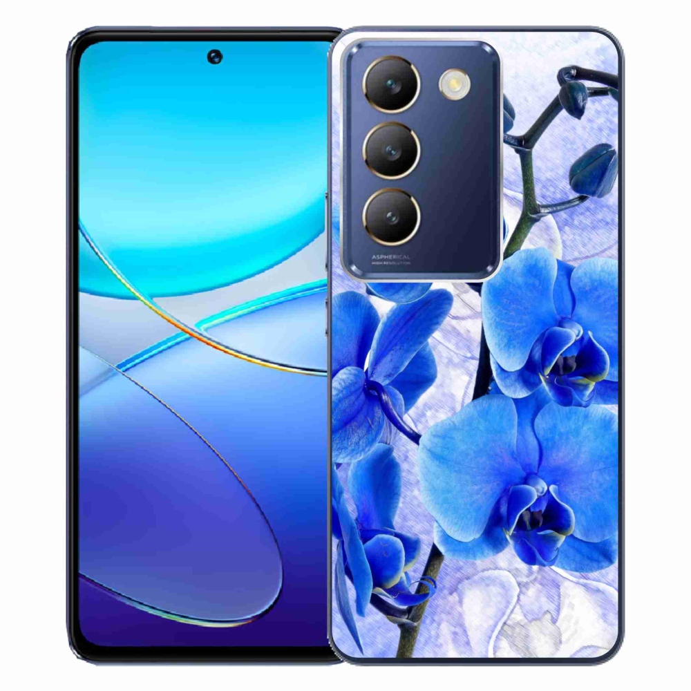Gél borítás mmCase a Vivo V40 SE 4G/5G készülékhez - kék virágok