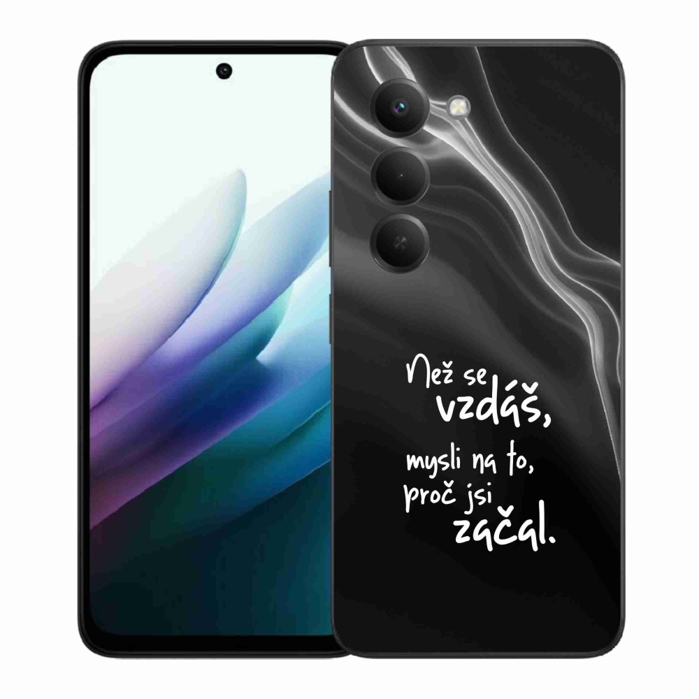 Gél borítás mmCase a Xiaomi Redmi 15 4G/5G (171mm) - idézet 2 fekete háttérrel