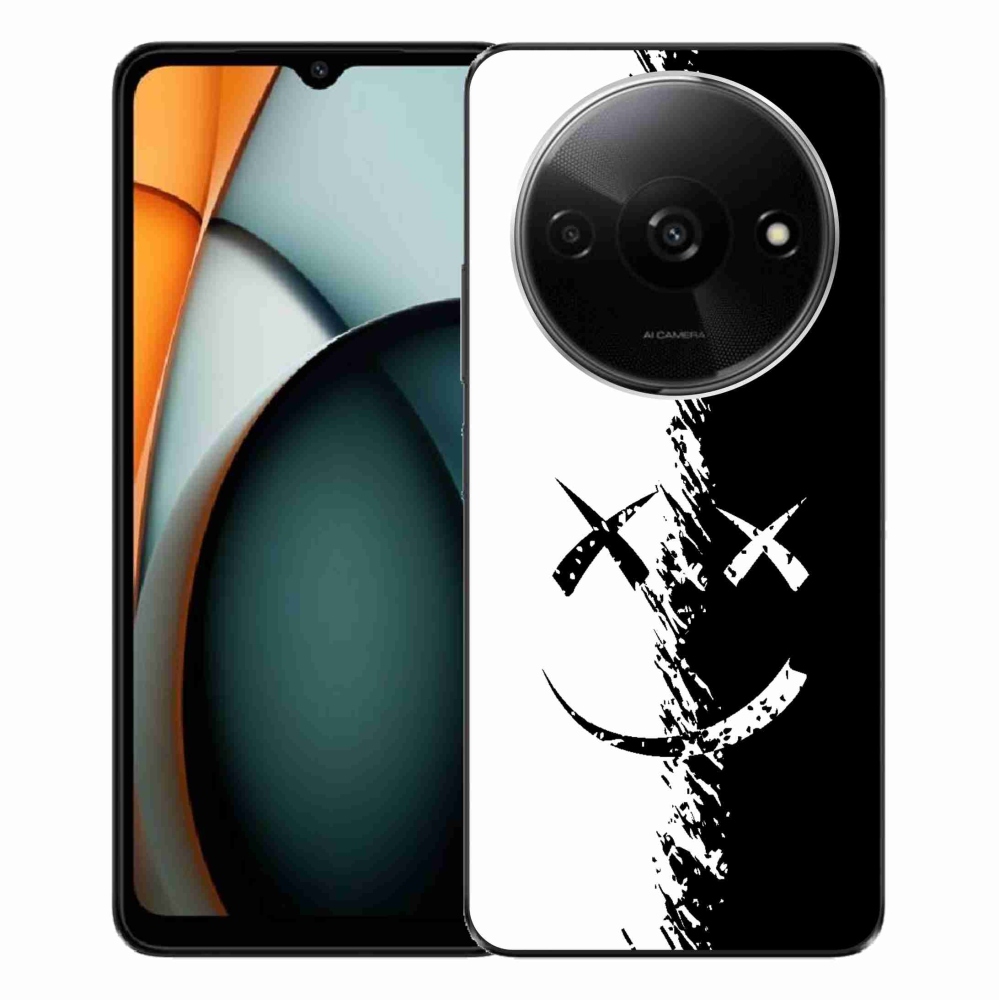 Gél borítás mmCase a Xiaomi Redmi A3-hoz - fekete-fehér mosolygó