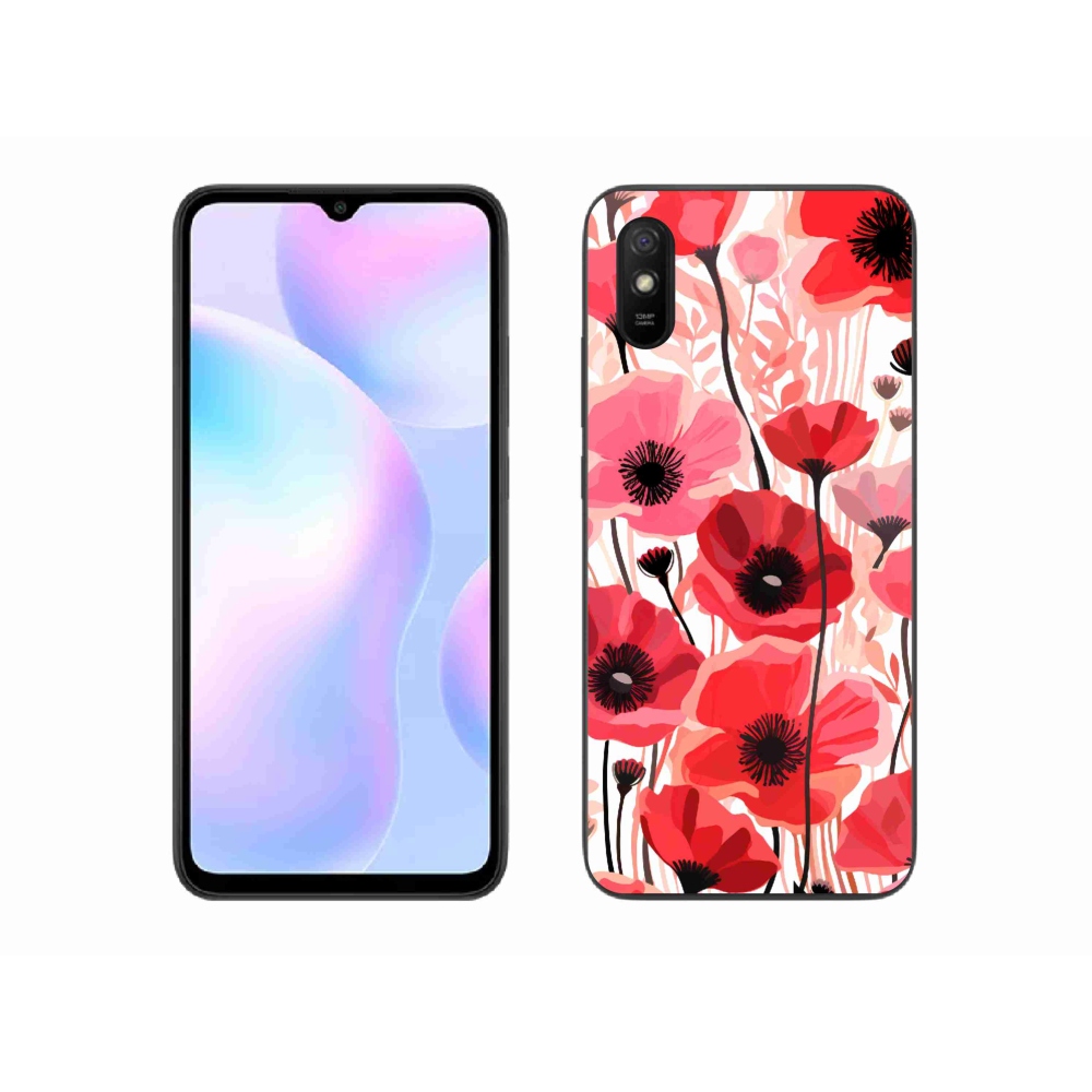 Gél borítás mmCase a Xiaomi Redmi 9A számára - mákos 1