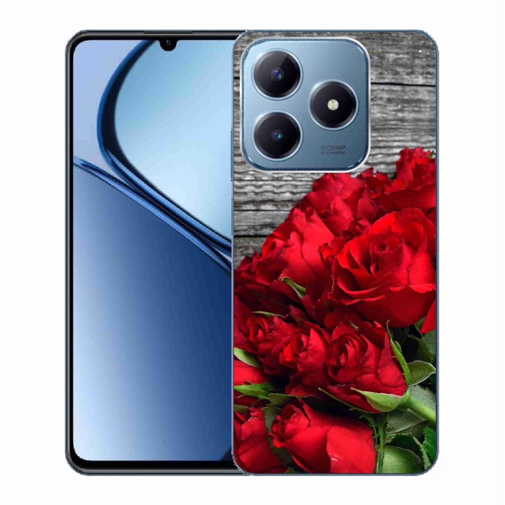 Gél borító mmCase a Realme C63 készülékhez - piros rózsa