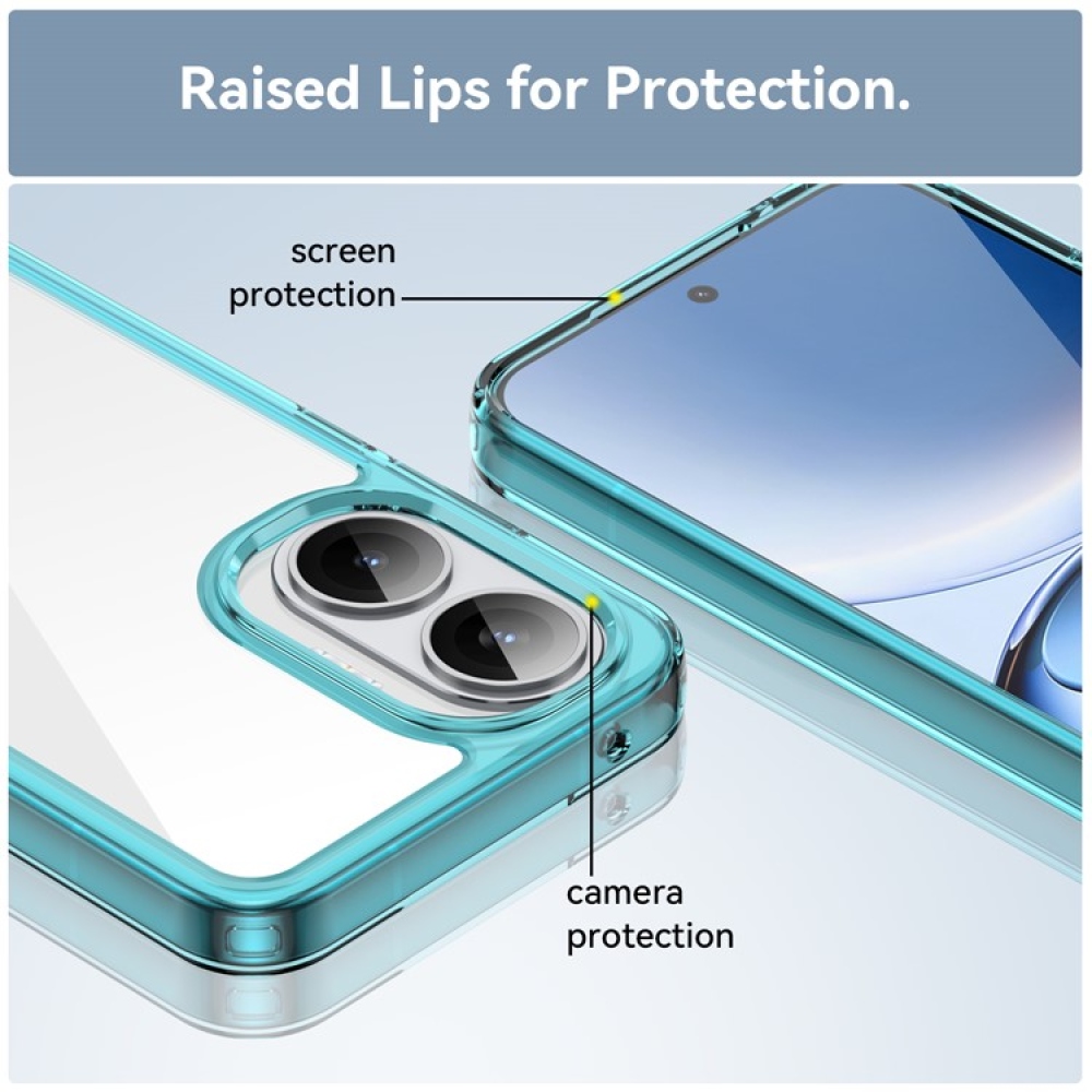 Gél tok fix hátlappal Xiaomi Poco F7 5G - világoskék