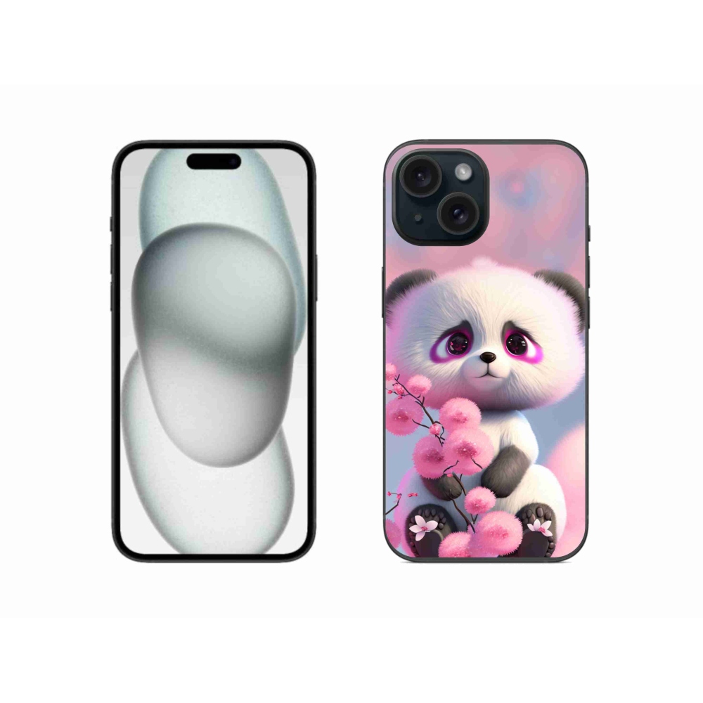 Gél borítás mmCase iPhone 15 készülékhez - aranyos panda 1