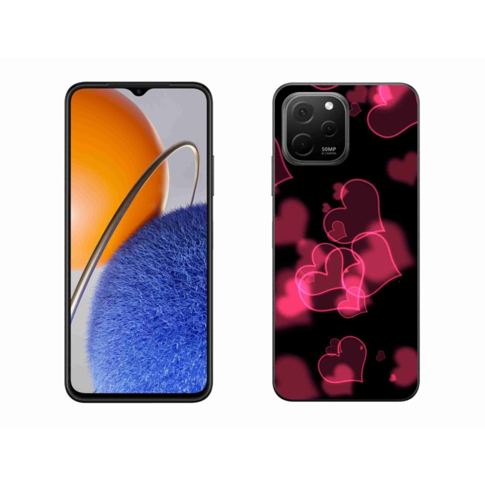Gél borítás mmCase a Huawei Nova Y61 készülékhez - piros szívek