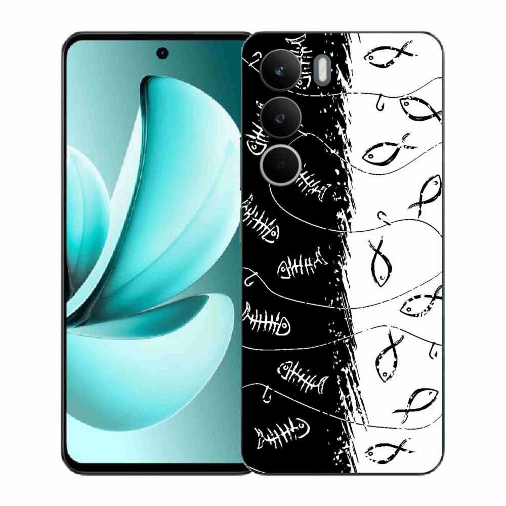 Zselés borító mmCase a Realme C71 készülékhez - csontvázak és halak