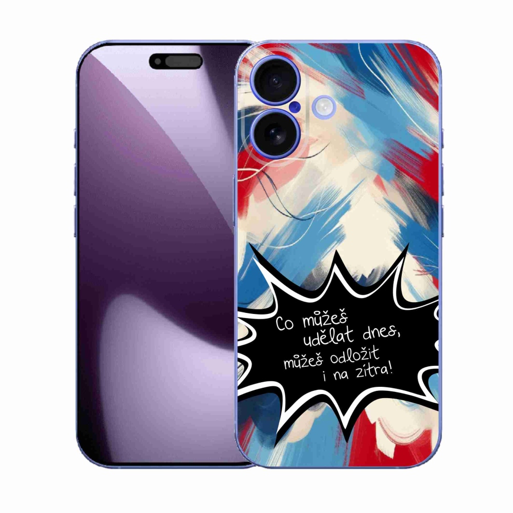 Gél borító mmCase iPhone 17 készülékhez - vicces szöveg 9 fekete háttér