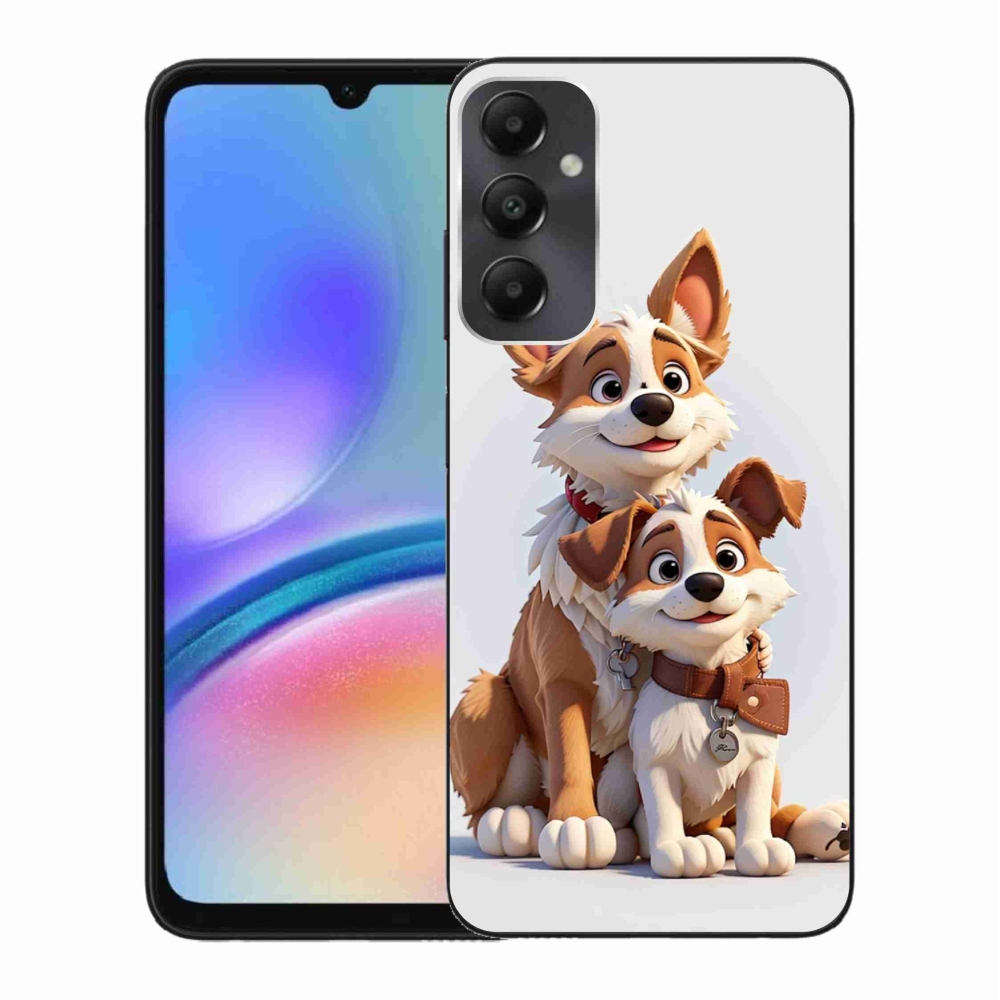 Gél borítás mmCase Samsung Galaxy A05s készülékhez - kutyák rajzolása