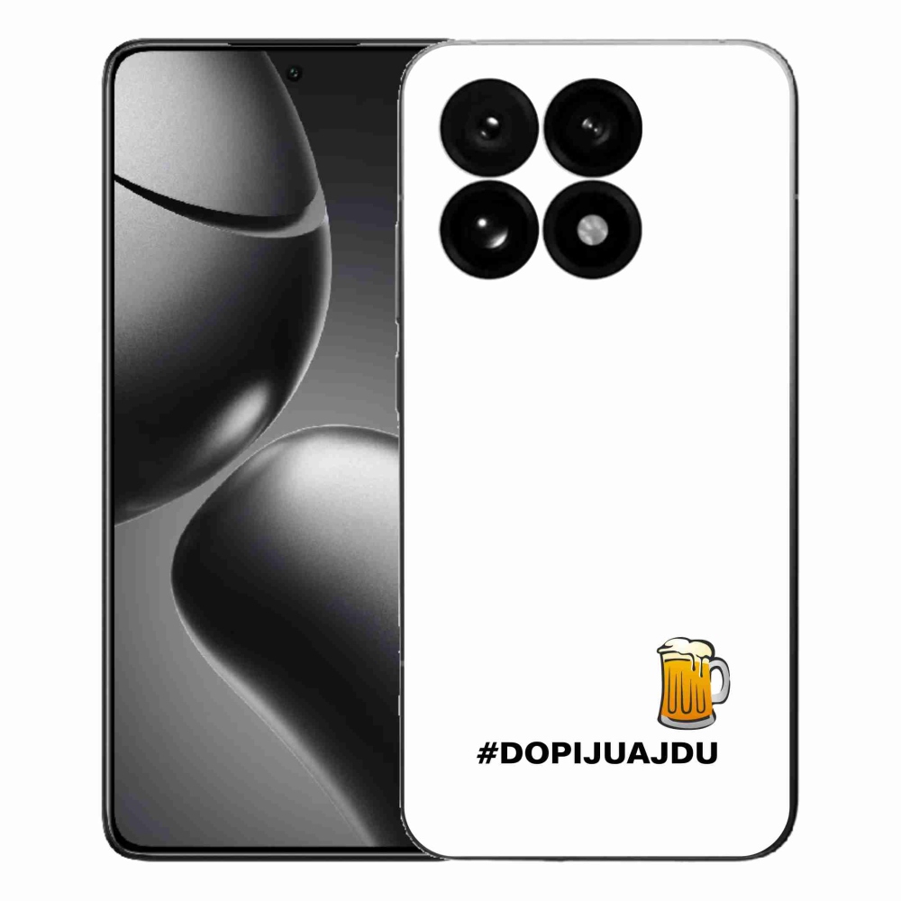 Gél borító mmCase a Xiaomi 15T-hez - sör motívum 1 fehér háttérrel