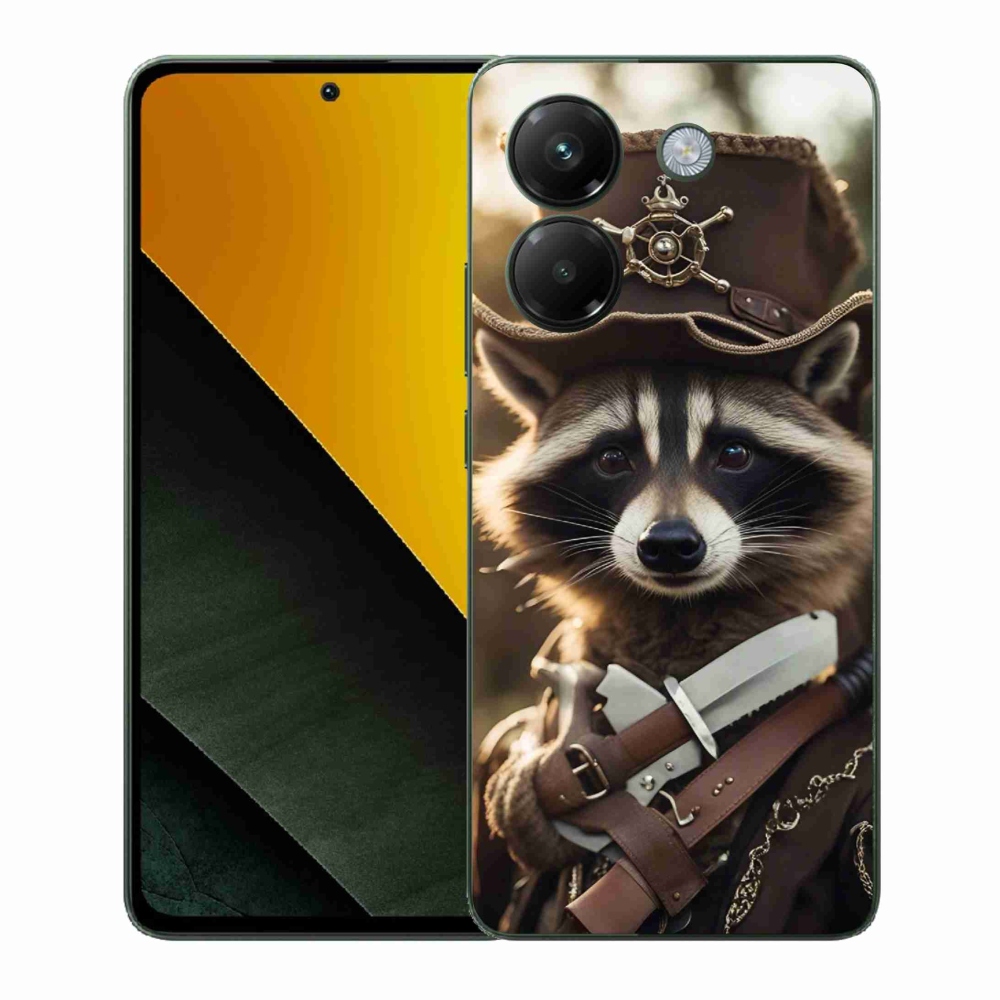 Gél borító mmCase a Xiaomi Poco M7 Pro 5G számára - mosómedve egyenruhában