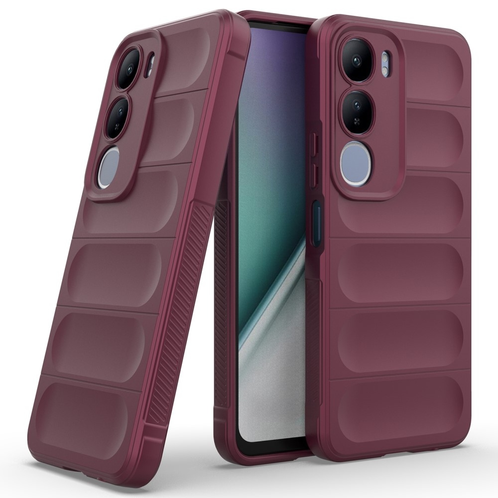 Rugg tartós gél tok a Vivo Y19s készülékhez - bordó színű