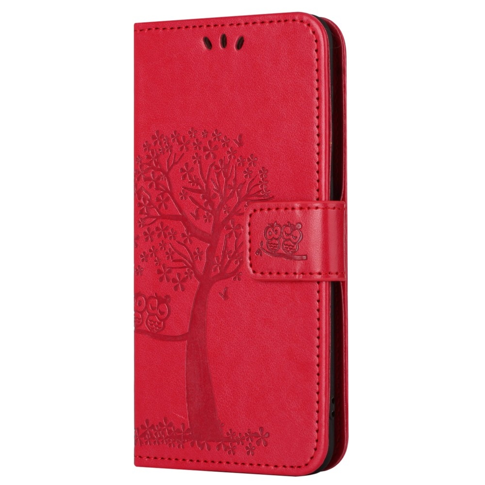 Fás könyv tok Samsung Galaxy S23 FE készülékhez - piros