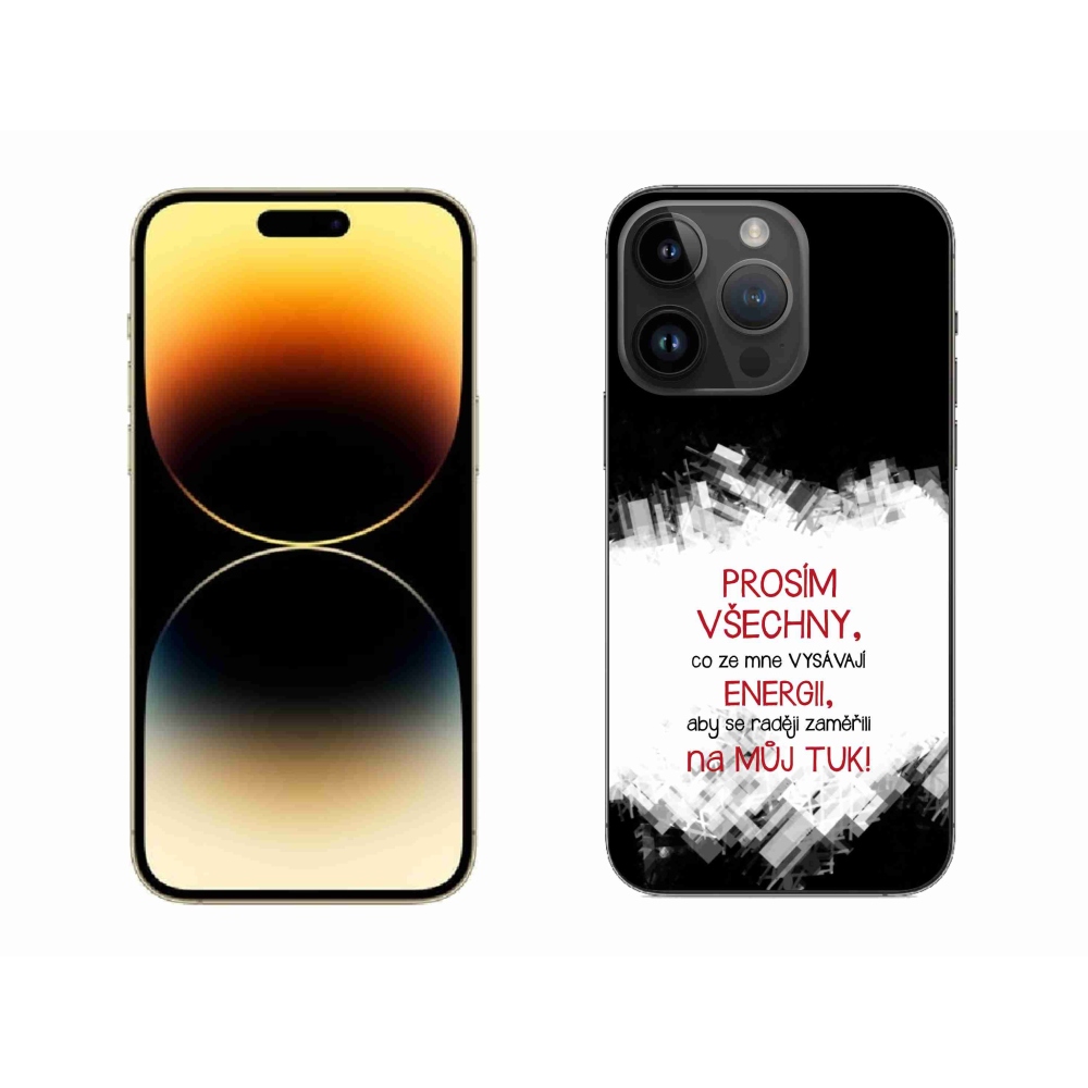 Gél borítás mmCase iPhone 14 Pro Max 6.7 - vicces szöveg 1 piros