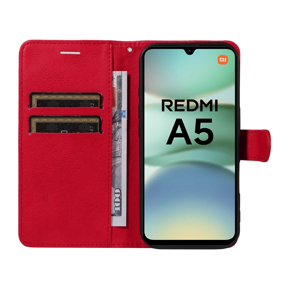 Tárcás könyv tok Xiaomi Redmi A5 (173.45x79.35x8.45mm) - piros