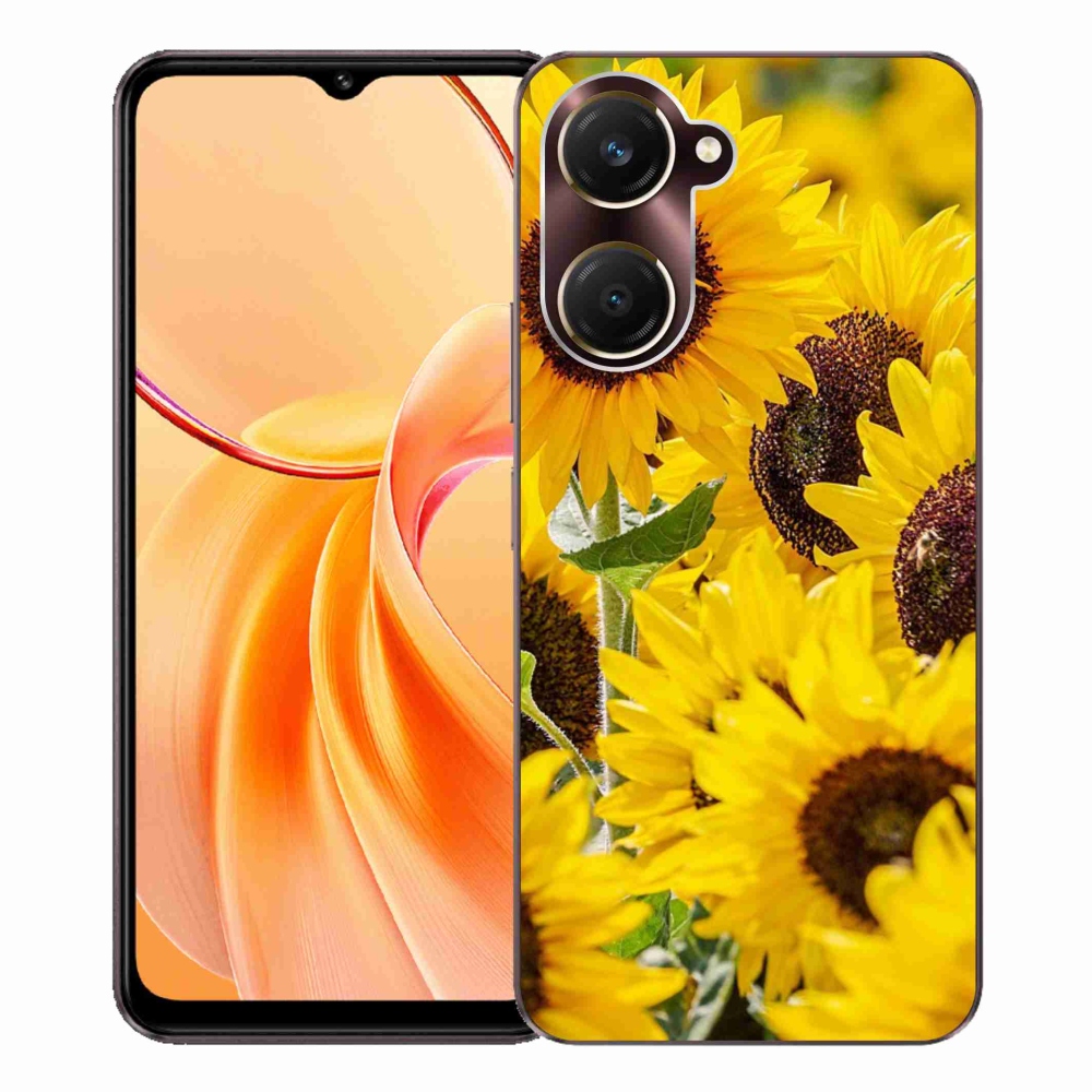 Zselés borítás mmCase a Vivo Y28s 5G készülékhez - Napraforgó