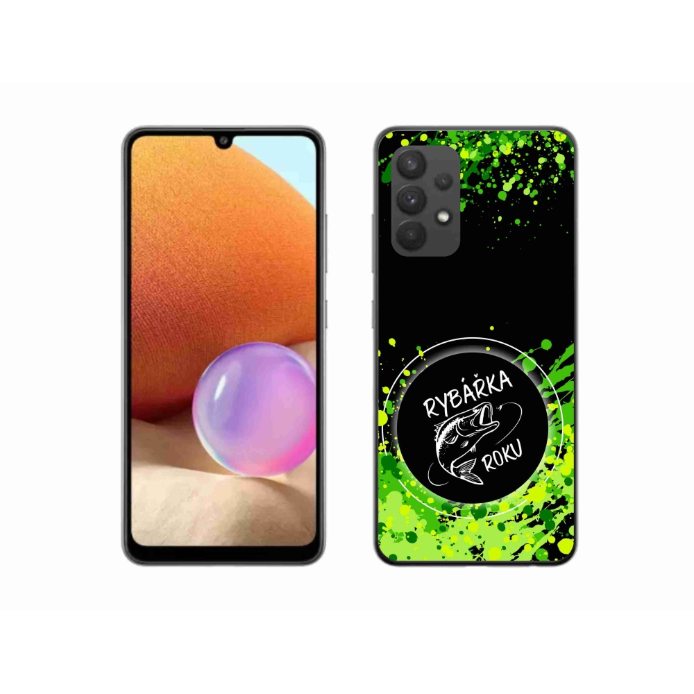 Gél borító mmCase Samsung Galaxy A32 4G - az év halászának fekete háttere