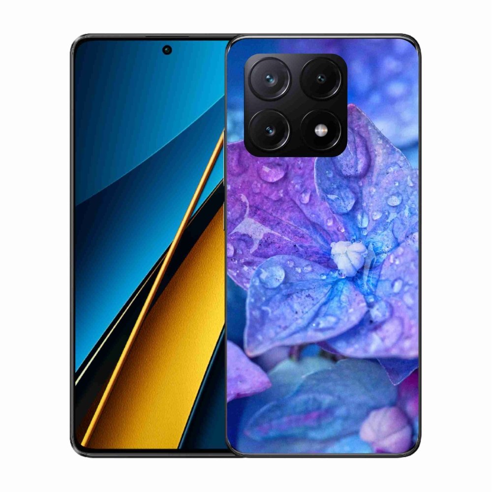 Gél borítás mmCase a Xiaomi Poco X6 Pro 5G számára - lila virág