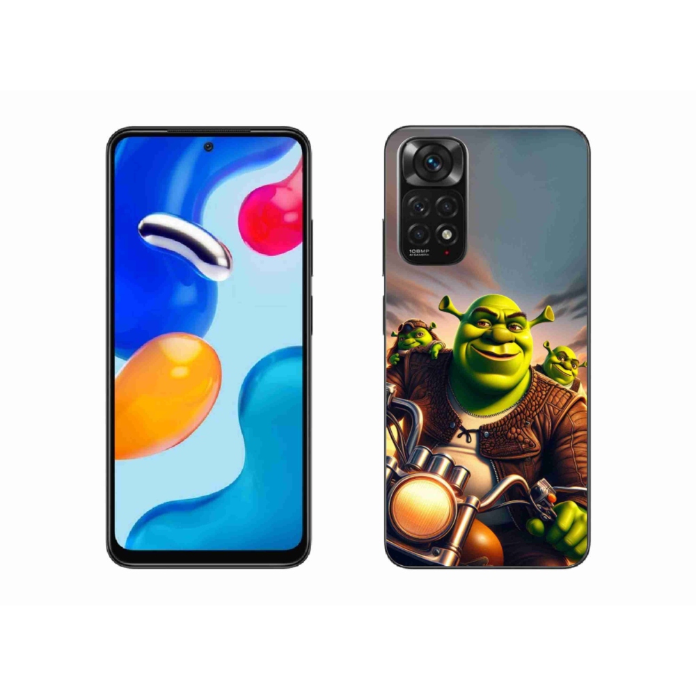 Gél borítás mmCase a Xiaomi Redmi Note 11S 4G-hez - Shrek egy motorkerékpáron