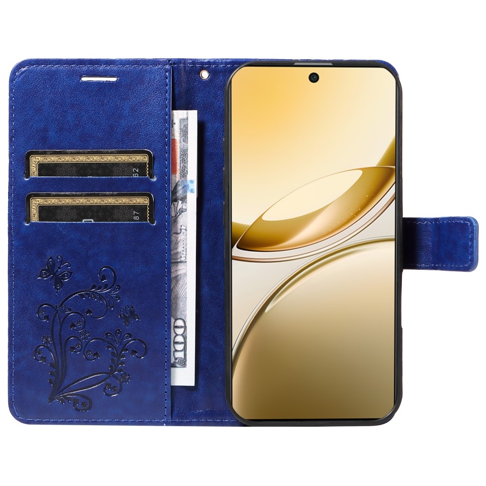 Nagy pillangó könyv tok a Vivo V50 5G-hez - kék