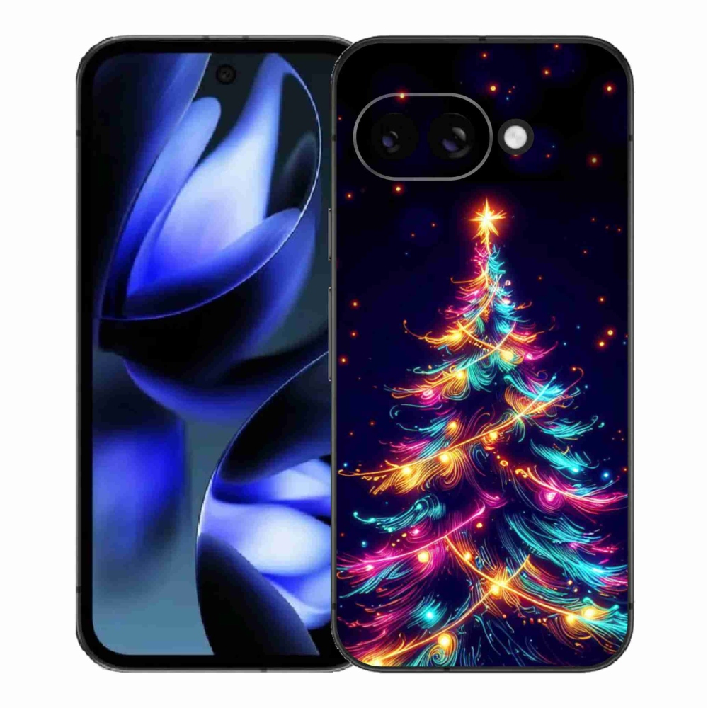 Gél borítás mmCase a Google Pixel 9a számára - neon karácsonyfa