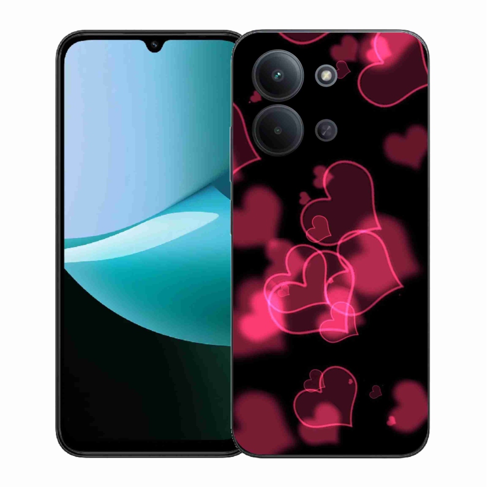 Gél borítás mmCase a Xiaomi Redmi 15C 4G (171mm)/Poco C85 4G (171mm) számára - piros szívek