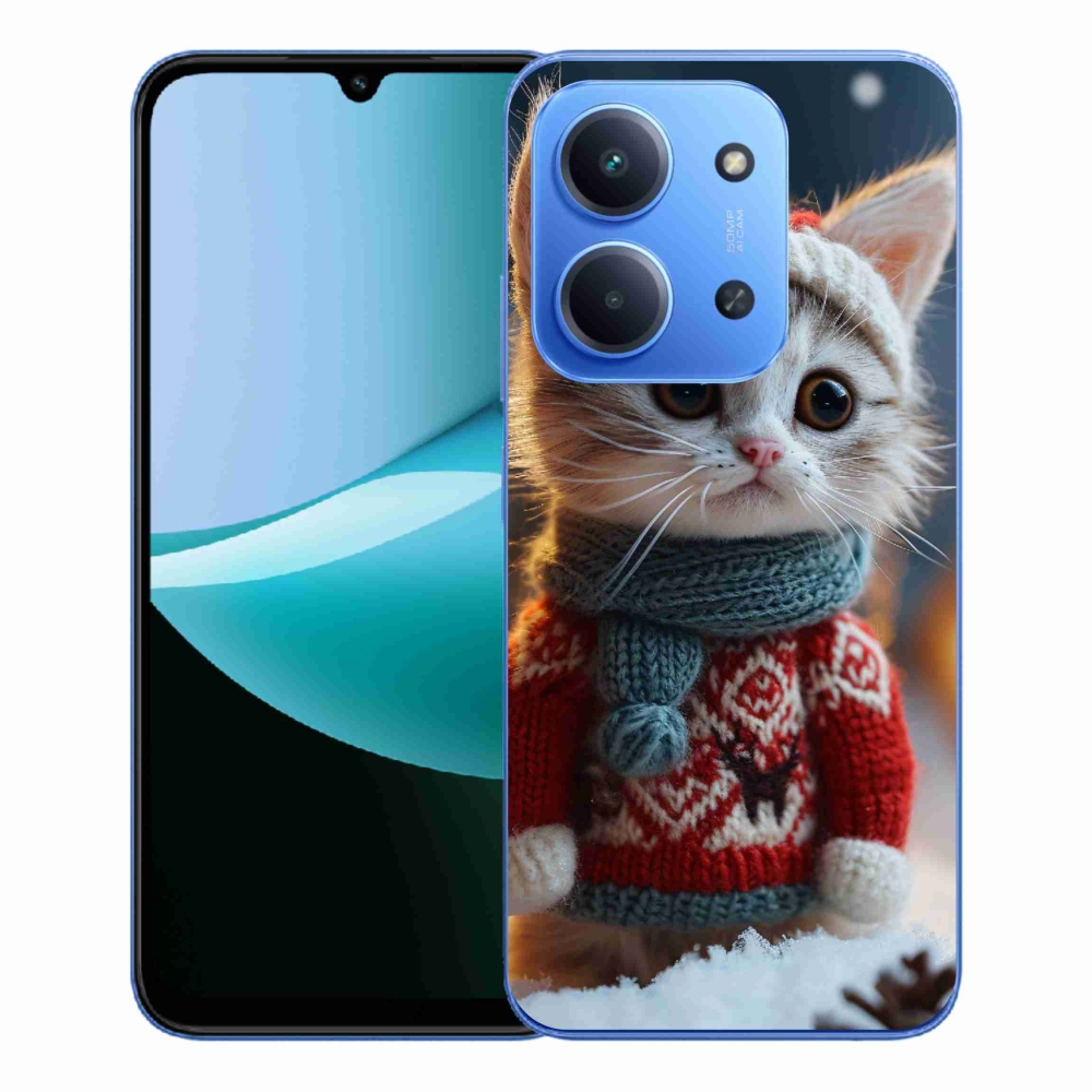 Gél borítás mmCase a Xiaomi Redmi 15C 4G/5G (173mm) - cica pulóverben