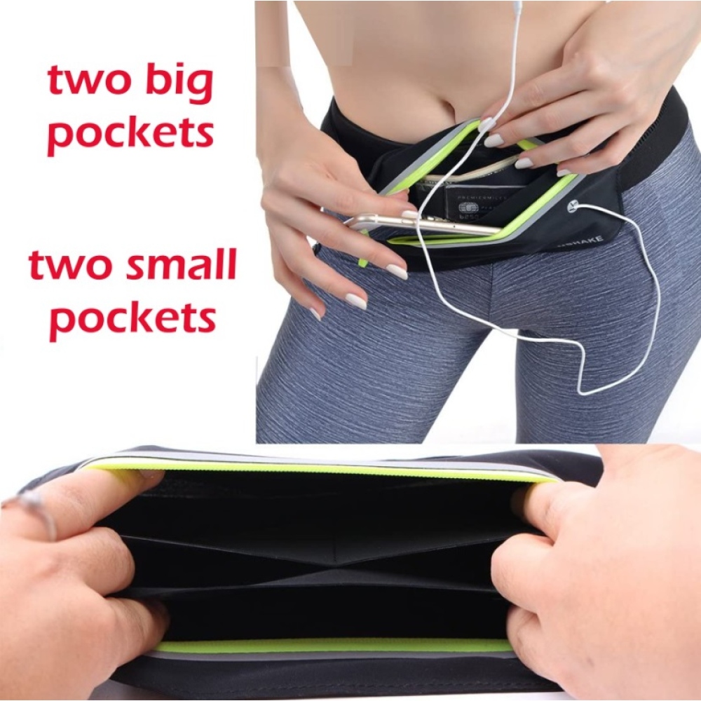 Swissten Fitness deréktáska - fekete/zöld