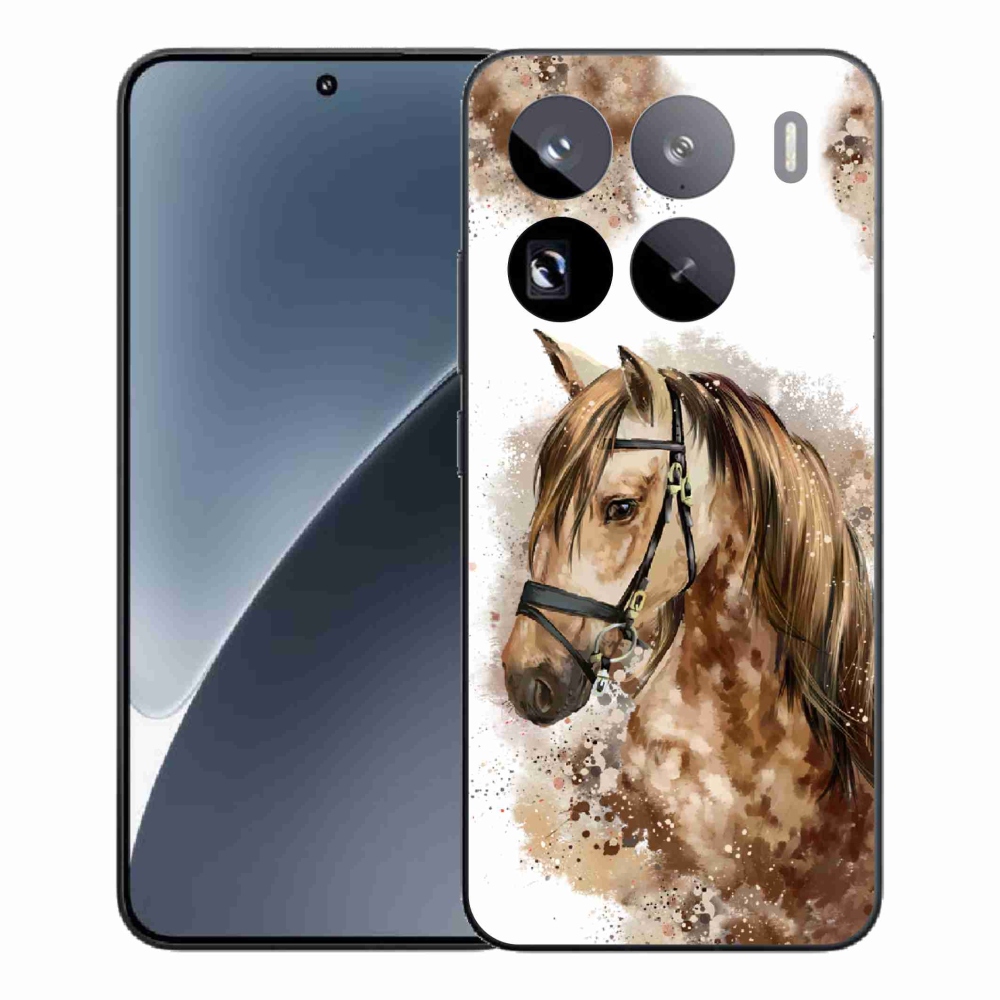 Gél borítás mmCase a Xiaomi 15 Pro-hoz - barna rajzfilm ló