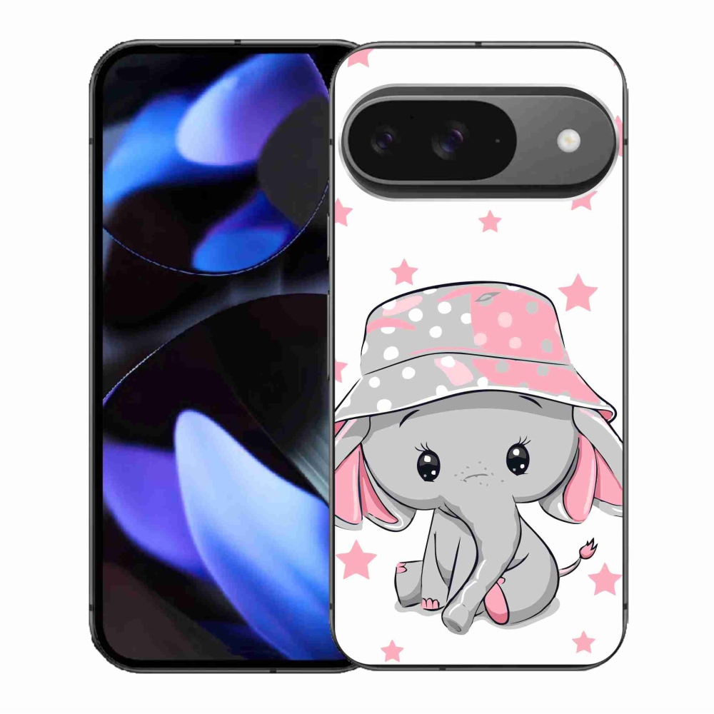 Zselés borítás mmCase a Google Pixel 9/9 Pro készülékhez - rózsaszín elefánt