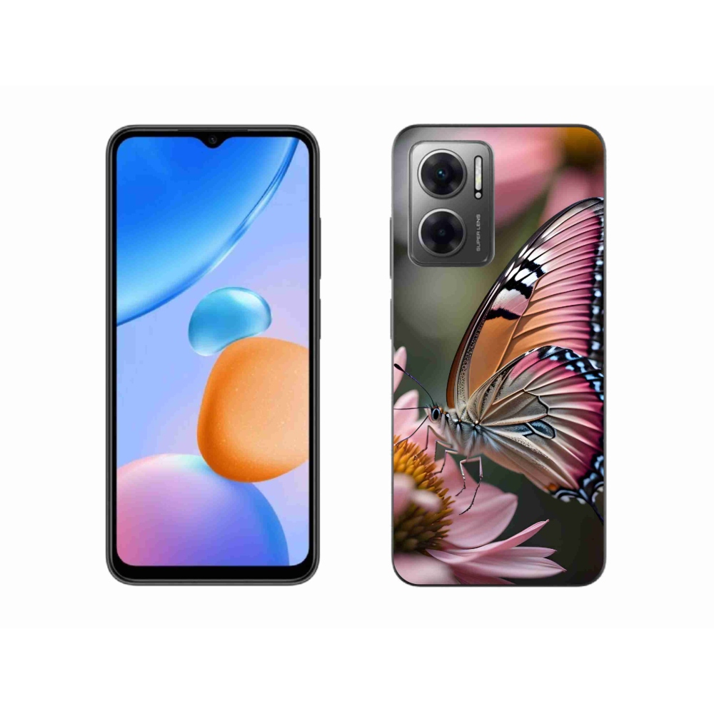 Gél borítás mmCase a Xiaomi Redmi 10 5G-hez - színes pillangó