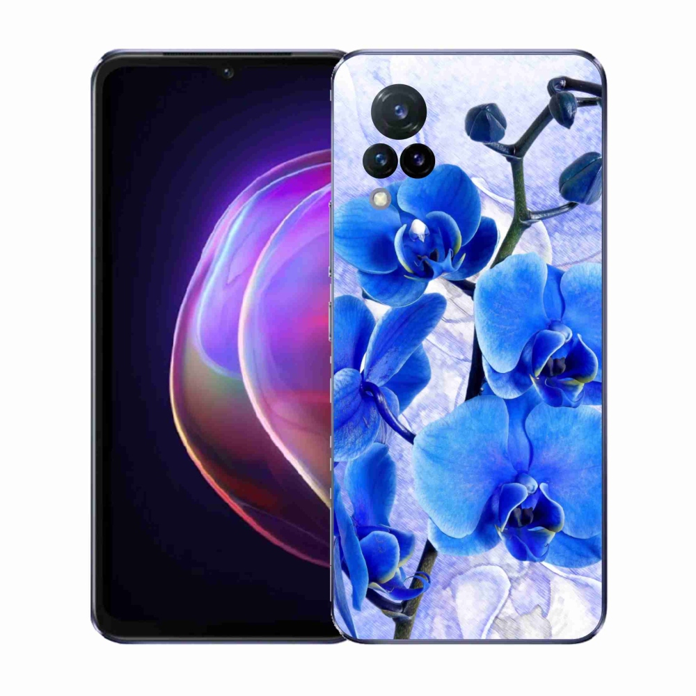 Gél borító mmCase a Vivo V21 4G/5G készülékhez - kék virágok