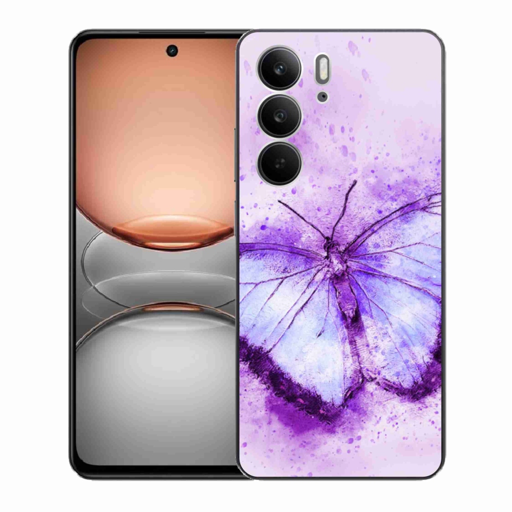 Zselés borító mmCase a Realme C75 készülékhez - lila pillangó