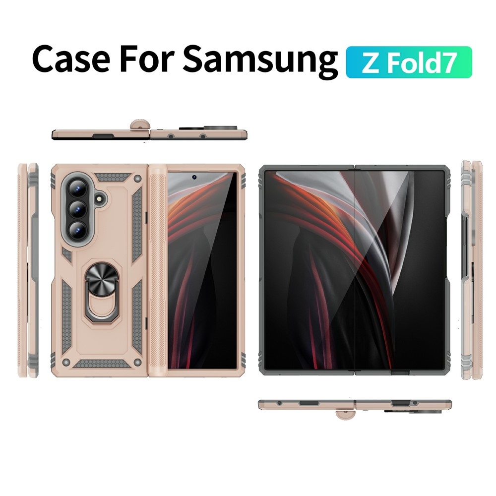 Gyűrűálló borítás Samsung Galaxy Z Fold7 5G készülékhez - bézs színű