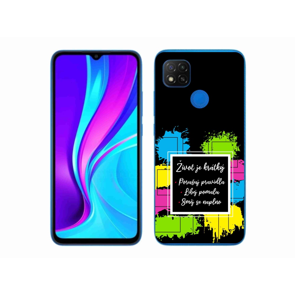 Gél borító mmCase a Xiaomi Redmi 9C - idézet 5 fekete háttérrel