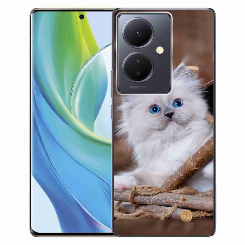 Gél borítás mmCase a Vivo V29 Lite 5G-re - fehér cica