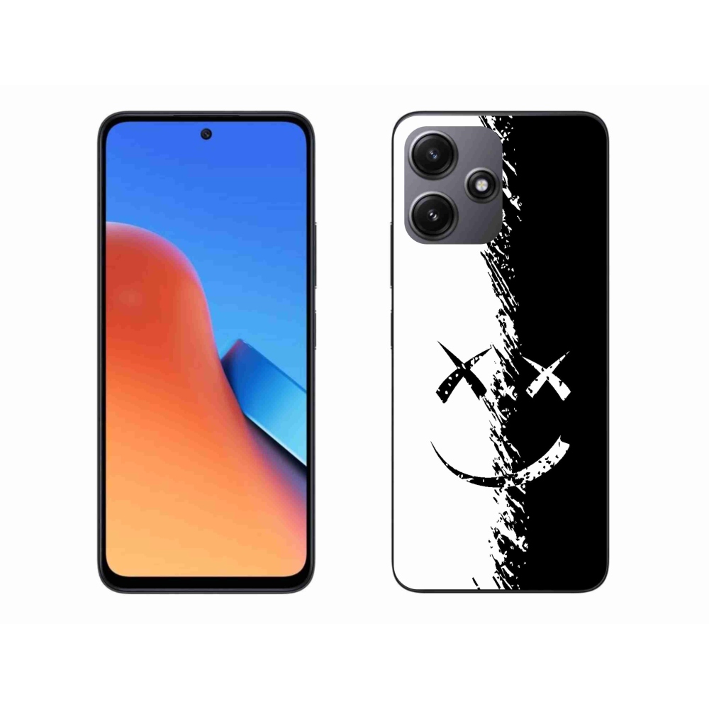 Gél borítás mmCase a Xiaomi Redmi 12 5G-hez - fekete és fehér mosolygó